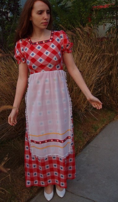 Vintage 70s DOLL LOLITA GOOD GIRL DRESS WICKEDLY SEXY S