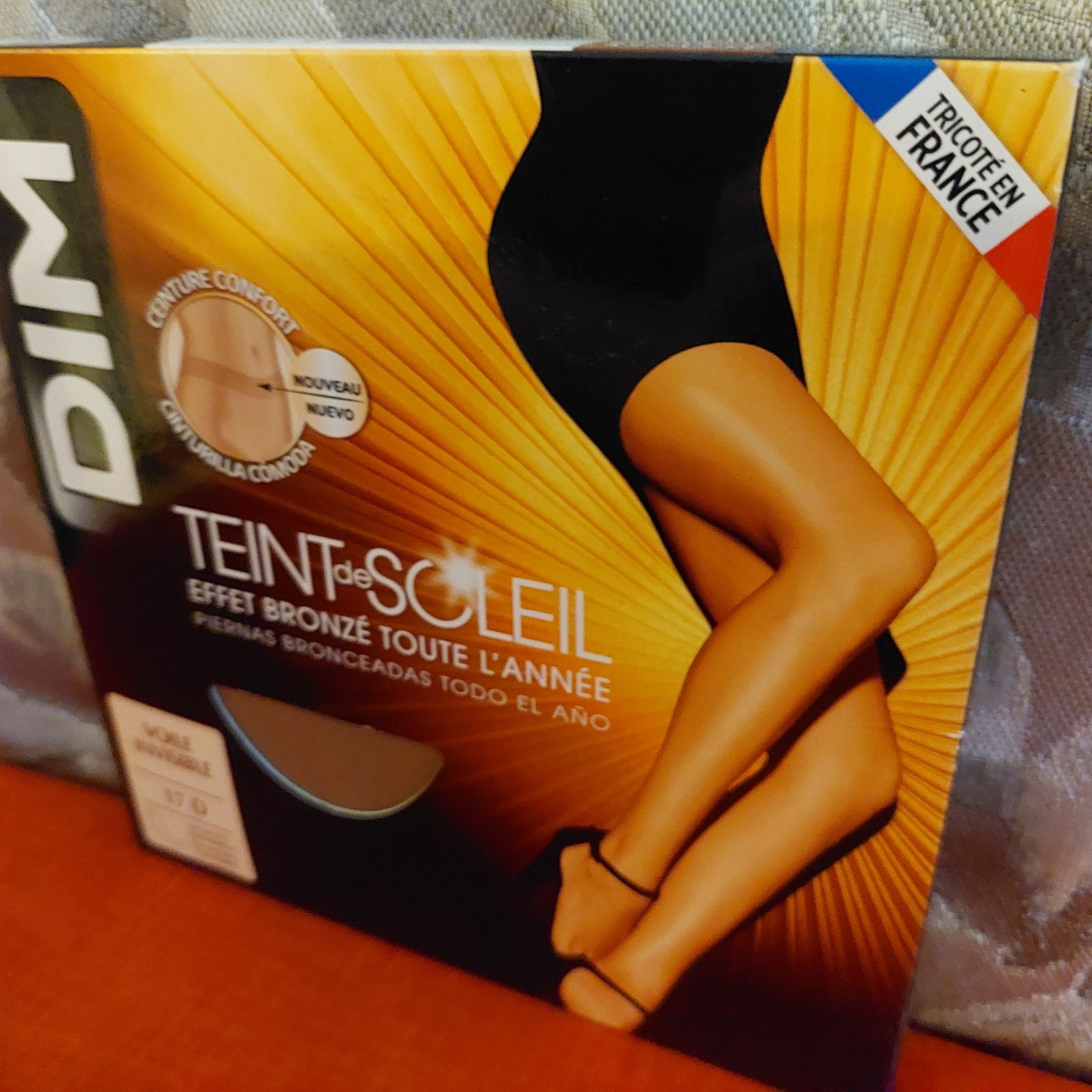 Vintage Pantyhose Dim Effet Bronzé All Sheer Color Terracotta Size 2 BQUE1