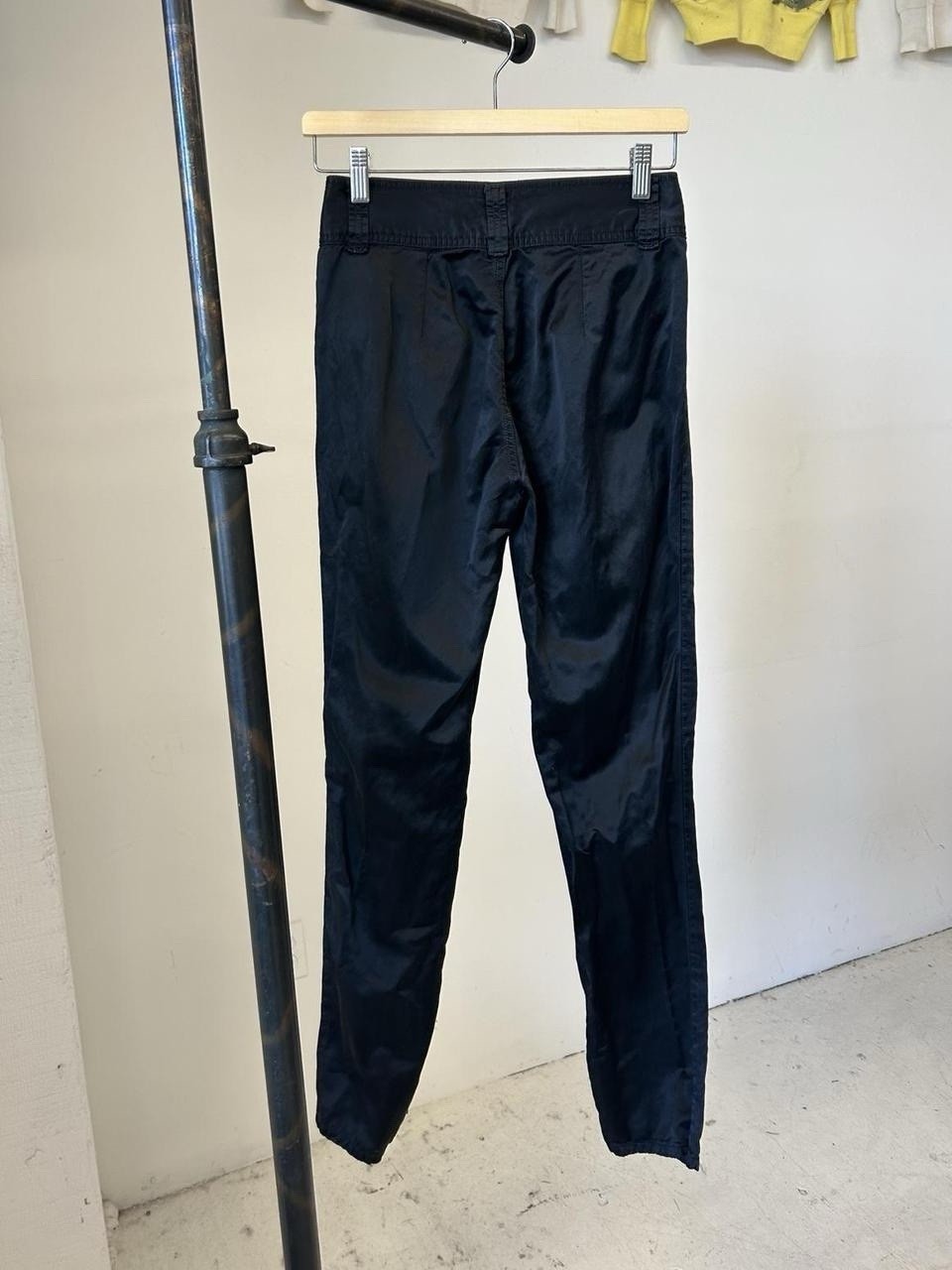 Vintage 2000s Diesel Females Black Satin Low Rise Pants