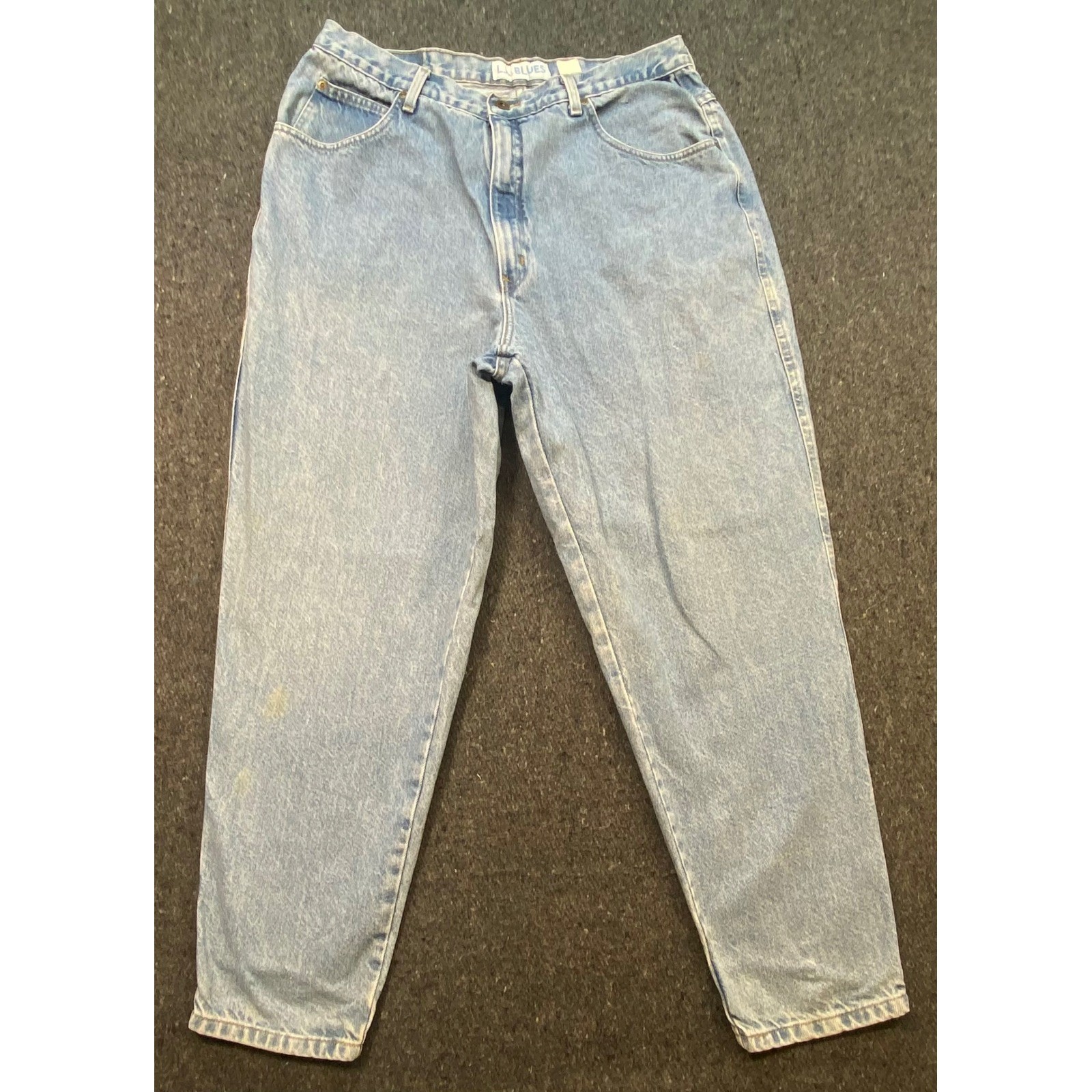 LA Blues Vintage 90s Womens 20P Light Wash High Rise Cotton Mom Jeans