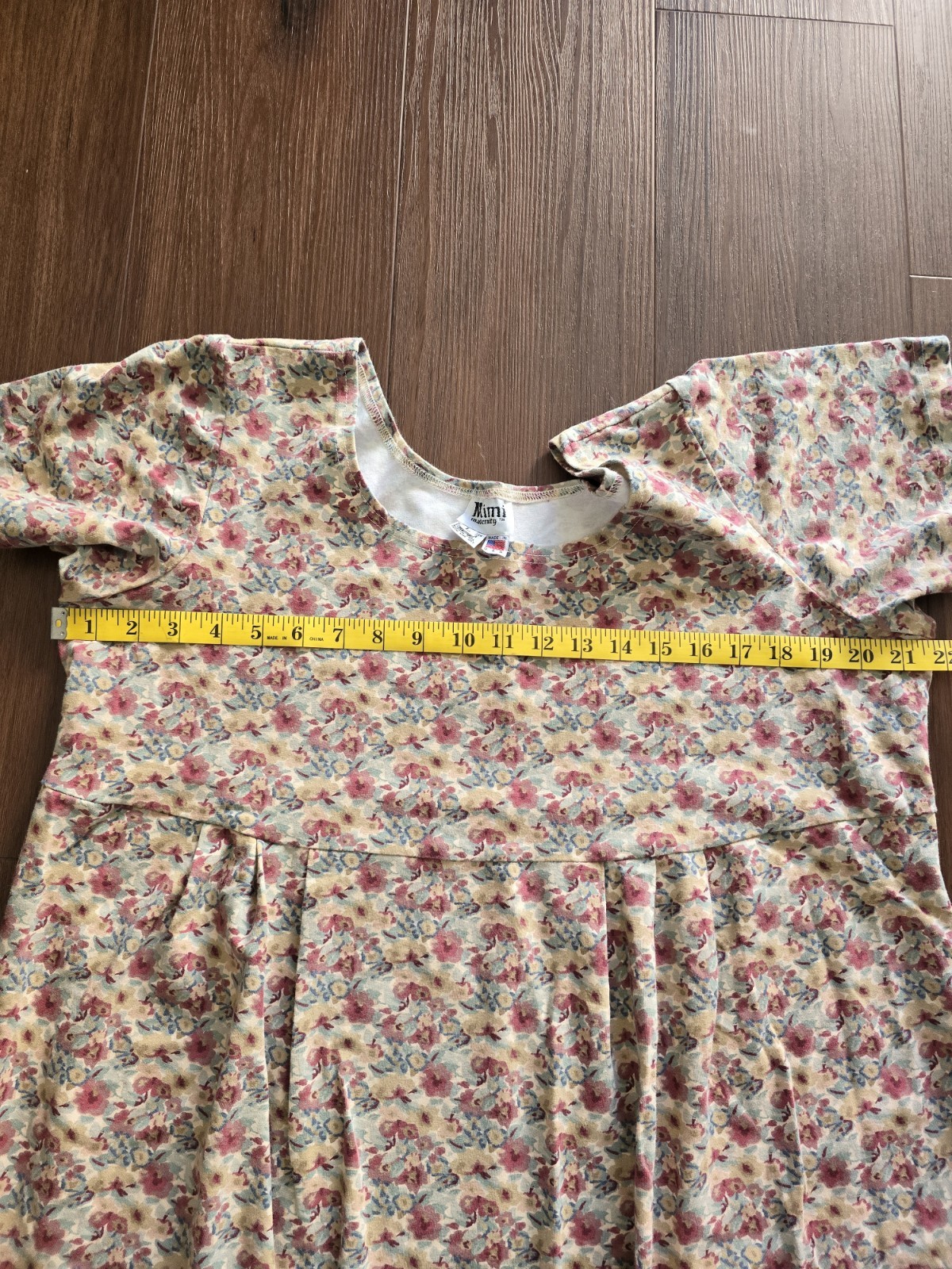 Vintage 1990s Floral Grunge Maternity Baby Doll Dress. Womens Large Made in USA