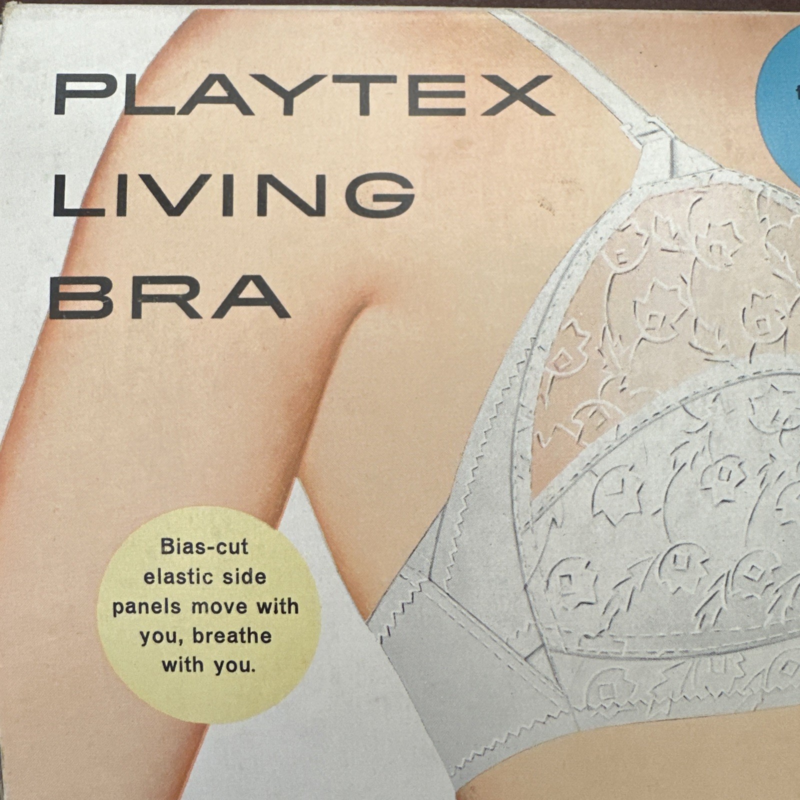 Vintage 1963 Playtex Living Bra 32B NOS Pin Up Retro Feminine Curvy NIB Lingerie