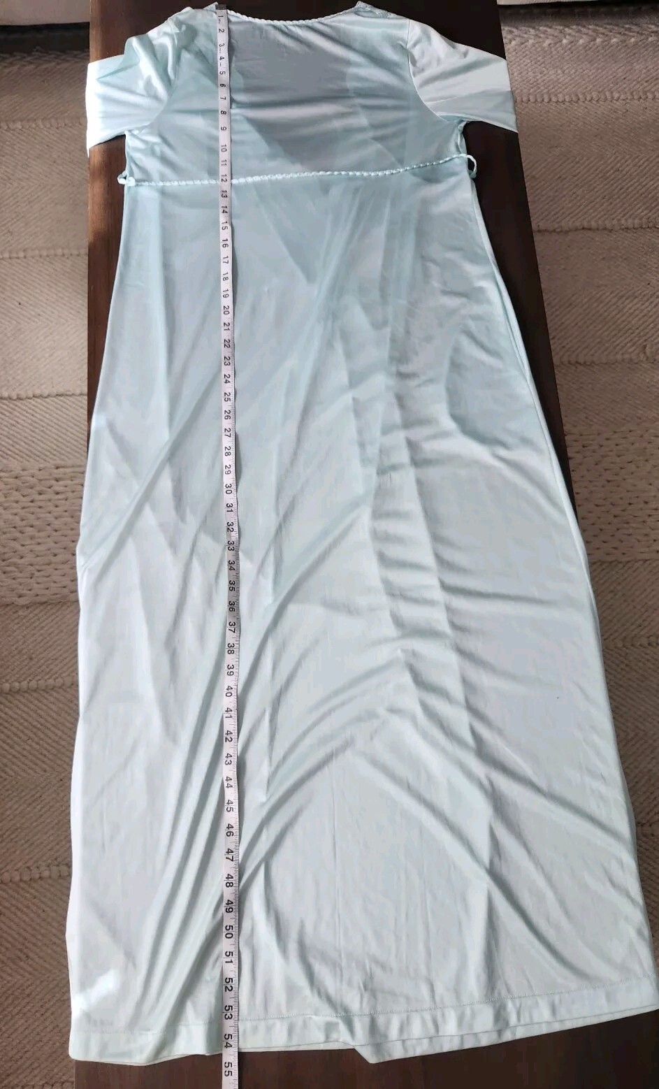 1960s Vintage Gilead 3996 Light Mint Nylon Lace Wrap Robe Size Small