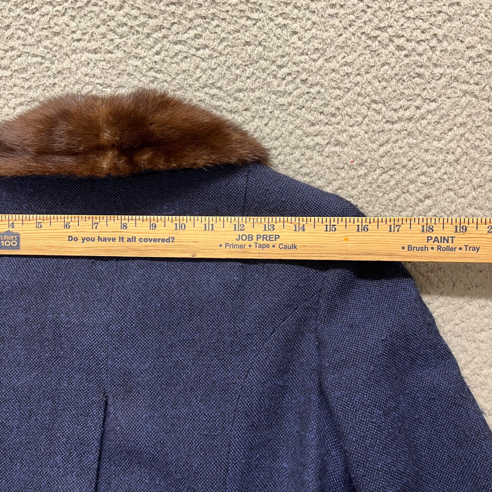 Vtg Zelinka Matlick Jacket Womens S Blue Forstmann Virgin Wool Fur Old Hollywood