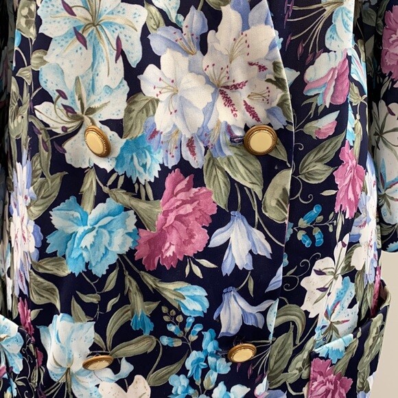Tina Barrie Vintage floral skirt set size 10 polyester multicolor made in USA