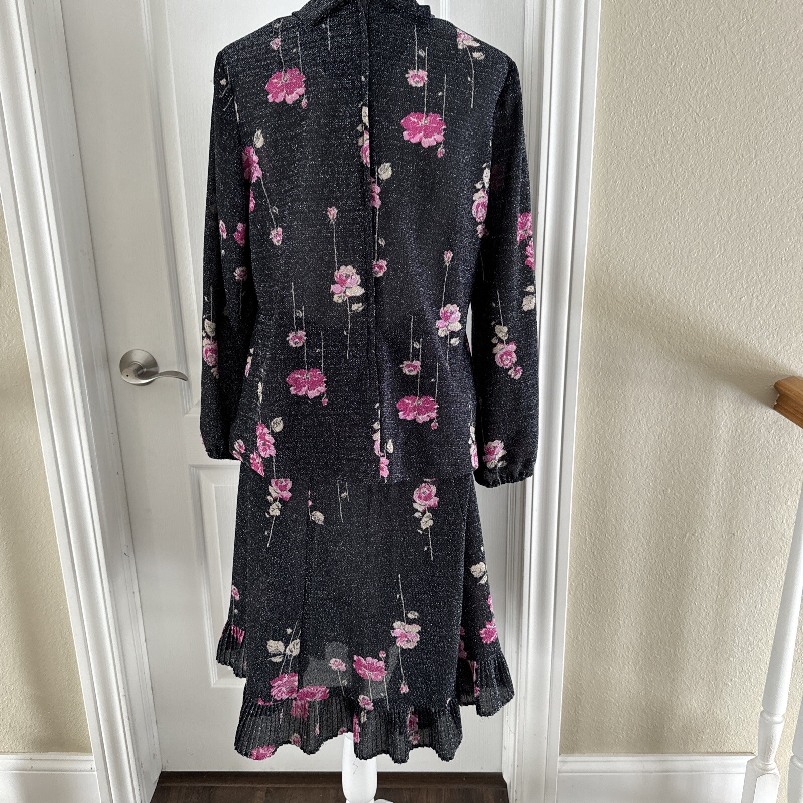 Mary Roberts New York Skirt Set Blouse Skirt Size 20.5 Vintage USA Unique C2