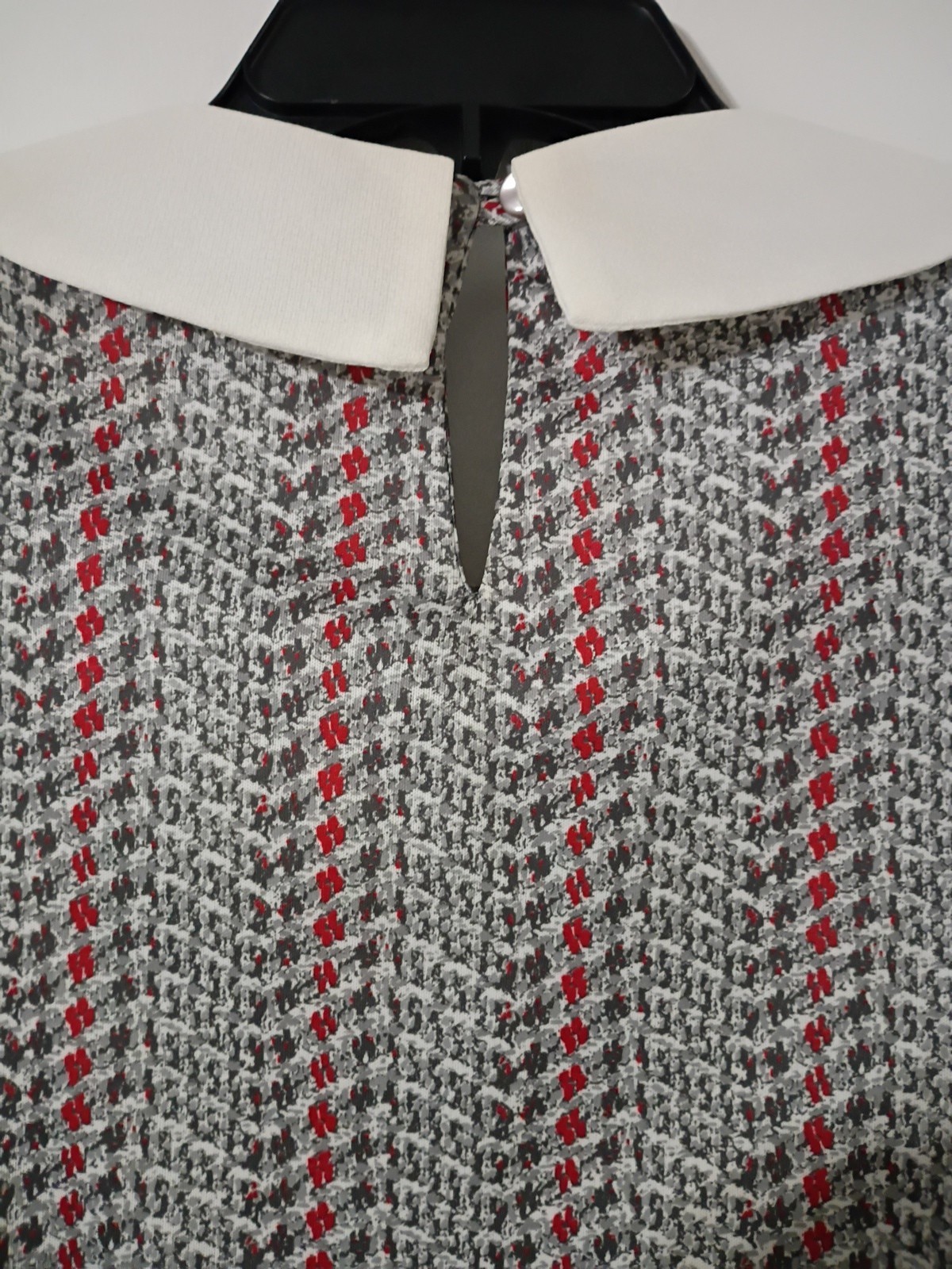 Vintage Jenny Petite 14 Polyester Made In USA Grey And Red