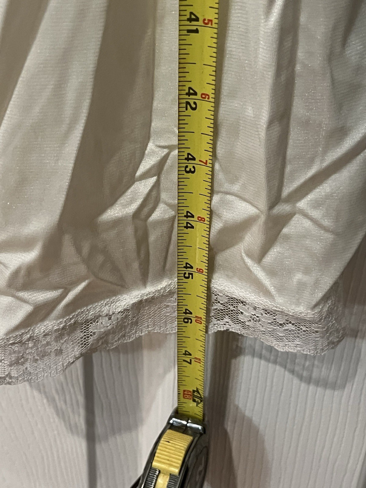 Vtg Jennifer Dale Lace Details Long 100% Nylon Nightgown-Union Made USA Size:9