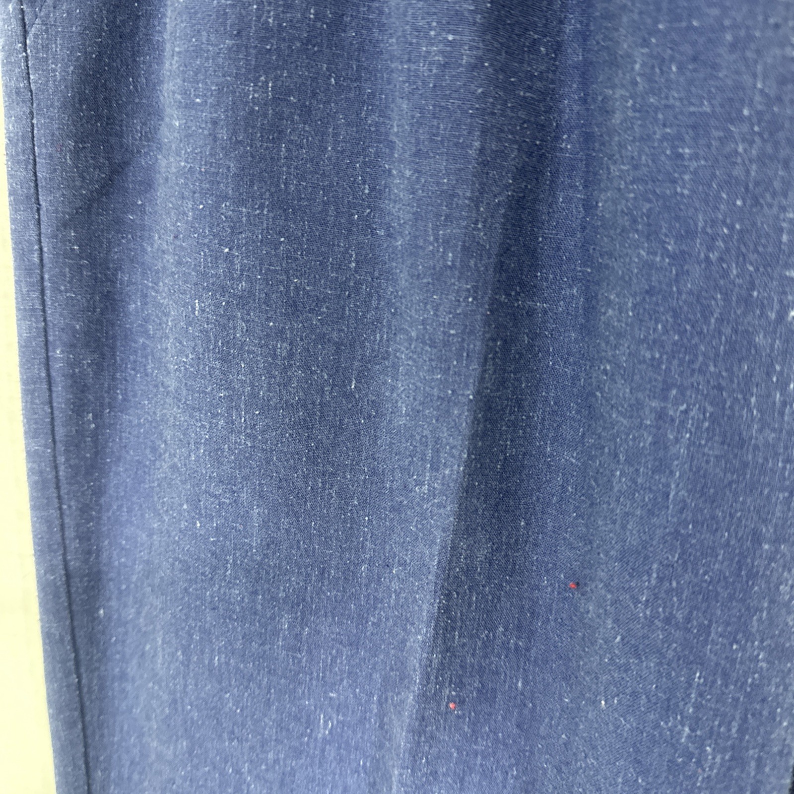 Vtg Elastic Waist Pull On Pants 10/12 Med Blue 29.5 Inseam Nautical Cotton Blend