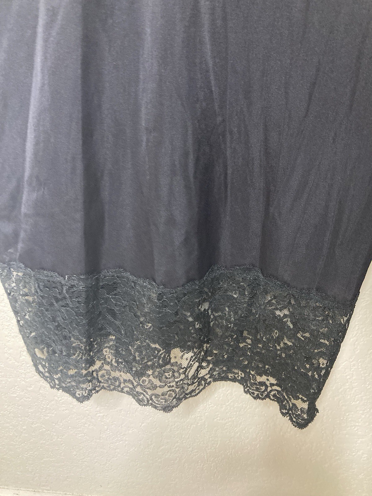 Vanity Fair Lace Nightgown Slip Size 36 Tricot All Nylon Lingerie Silky
