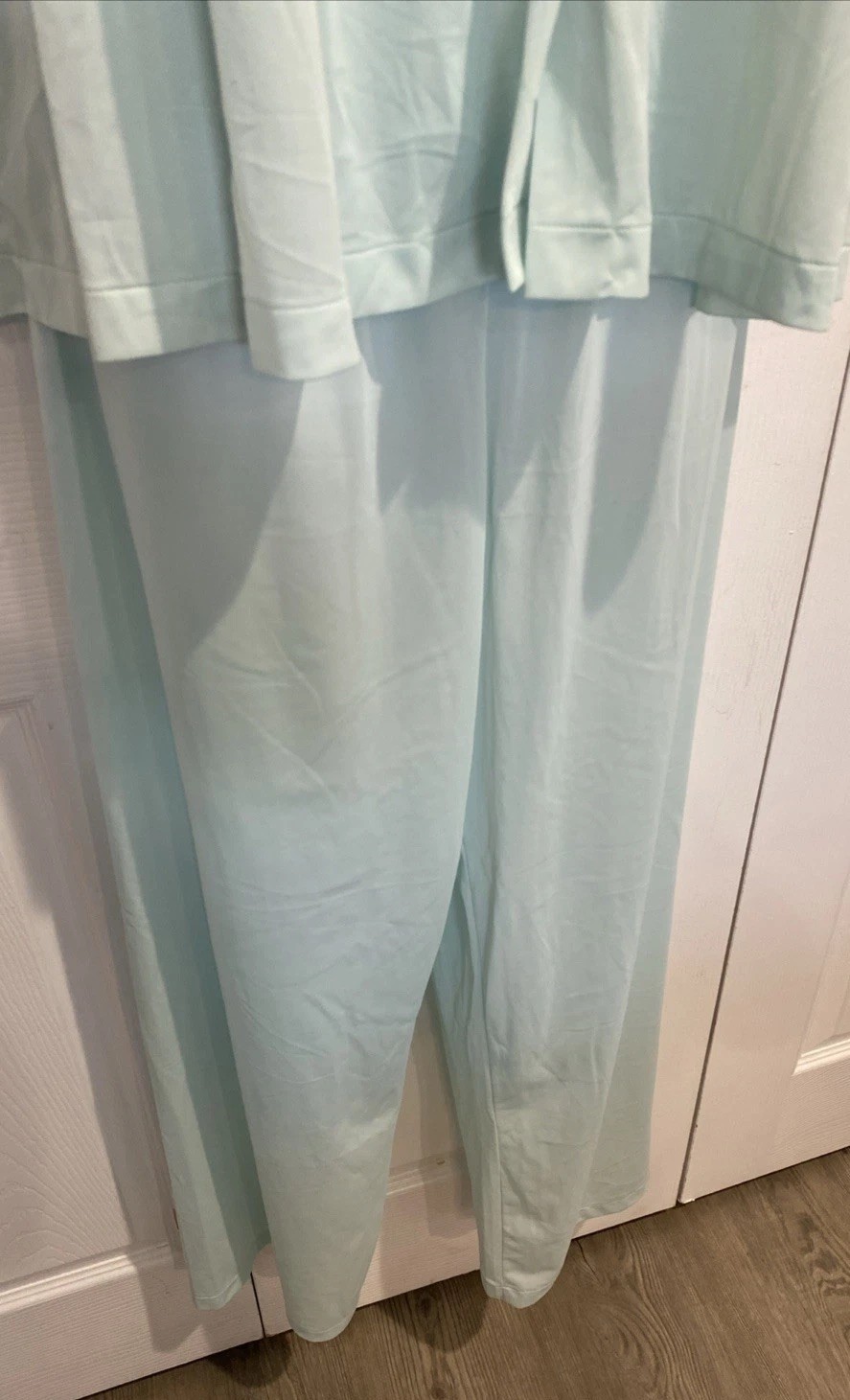 VTG 60’ Vanity Fair 2 Pc. Pajama Set Mint Green w/Beautiful Floral Lace Size L