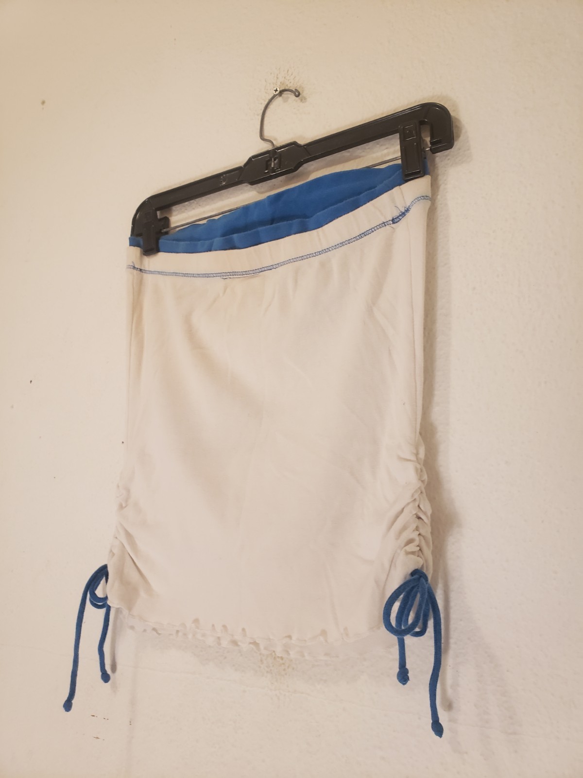 Vtg 90s Y2k Baby Girl Glitter Tube Top Sz M Cotton Blue White Strapless Hip Hip