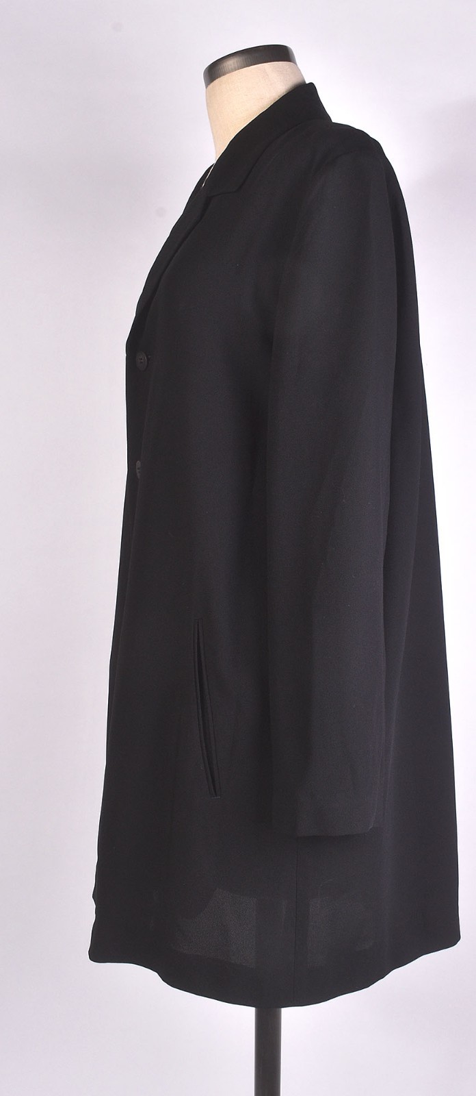 Vintage 90s Y2K ISSEY MIYAKE Black Jacket Coat Long Blazer