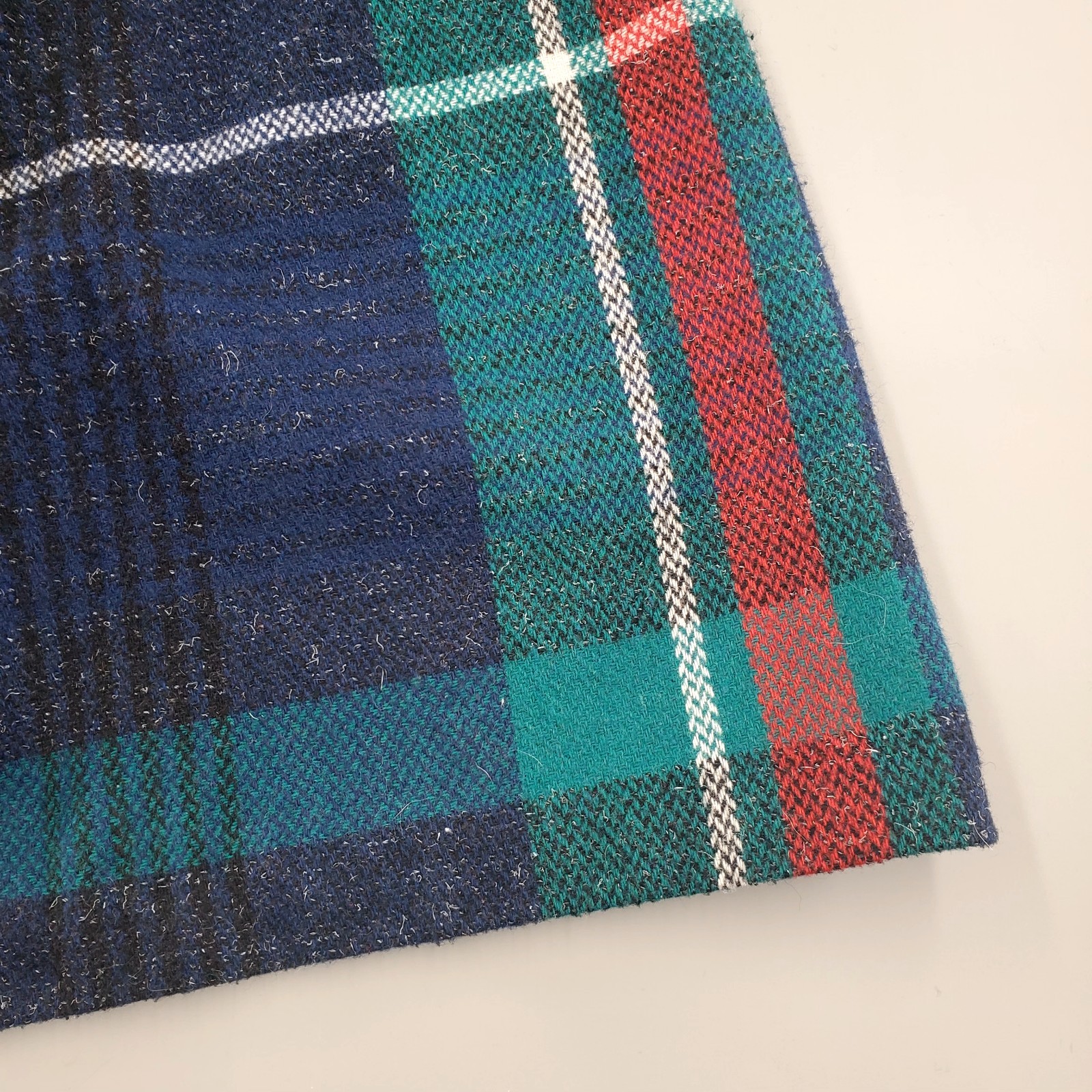 Vintage 70s College Town Plaid Midi Skirt Prep Retro School Girl XXS Academia
