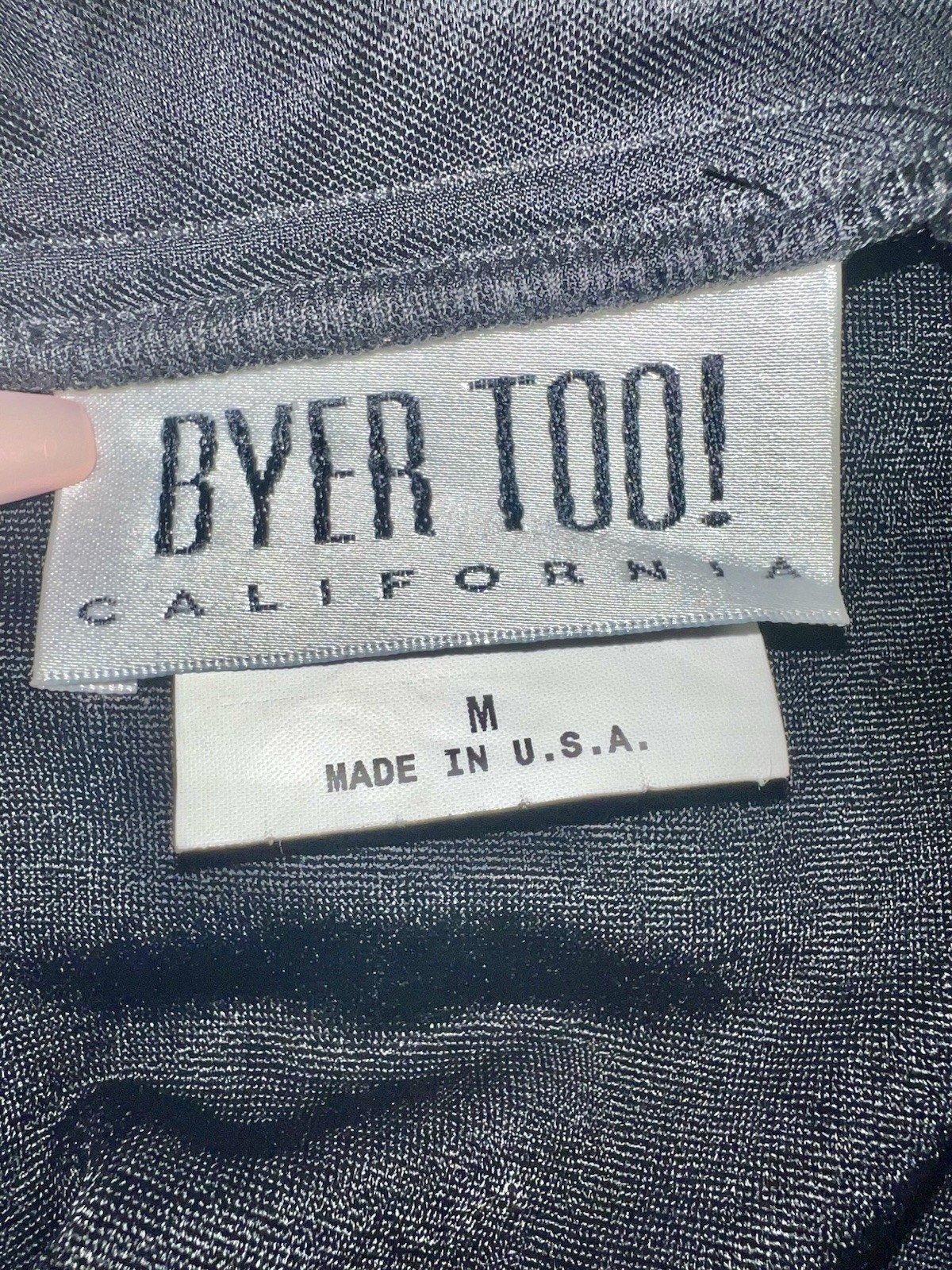Vintage Byer Too! California Black Cocktail Dress, Size Medium, Made in USA