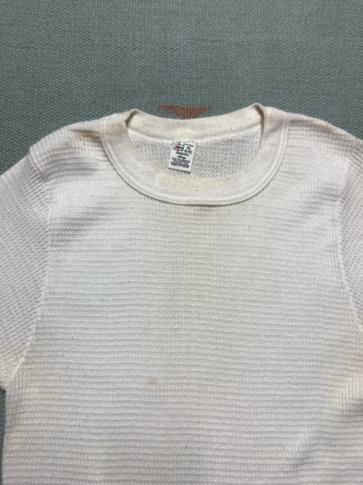 Vintage 70s waffle knit thermal shirt Kmart grunge base layer women’s XL