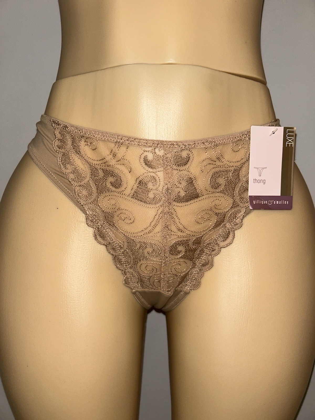 Vintage Early 2000 Gilligan And O’Malley Thong NWT Tan Color Size Large