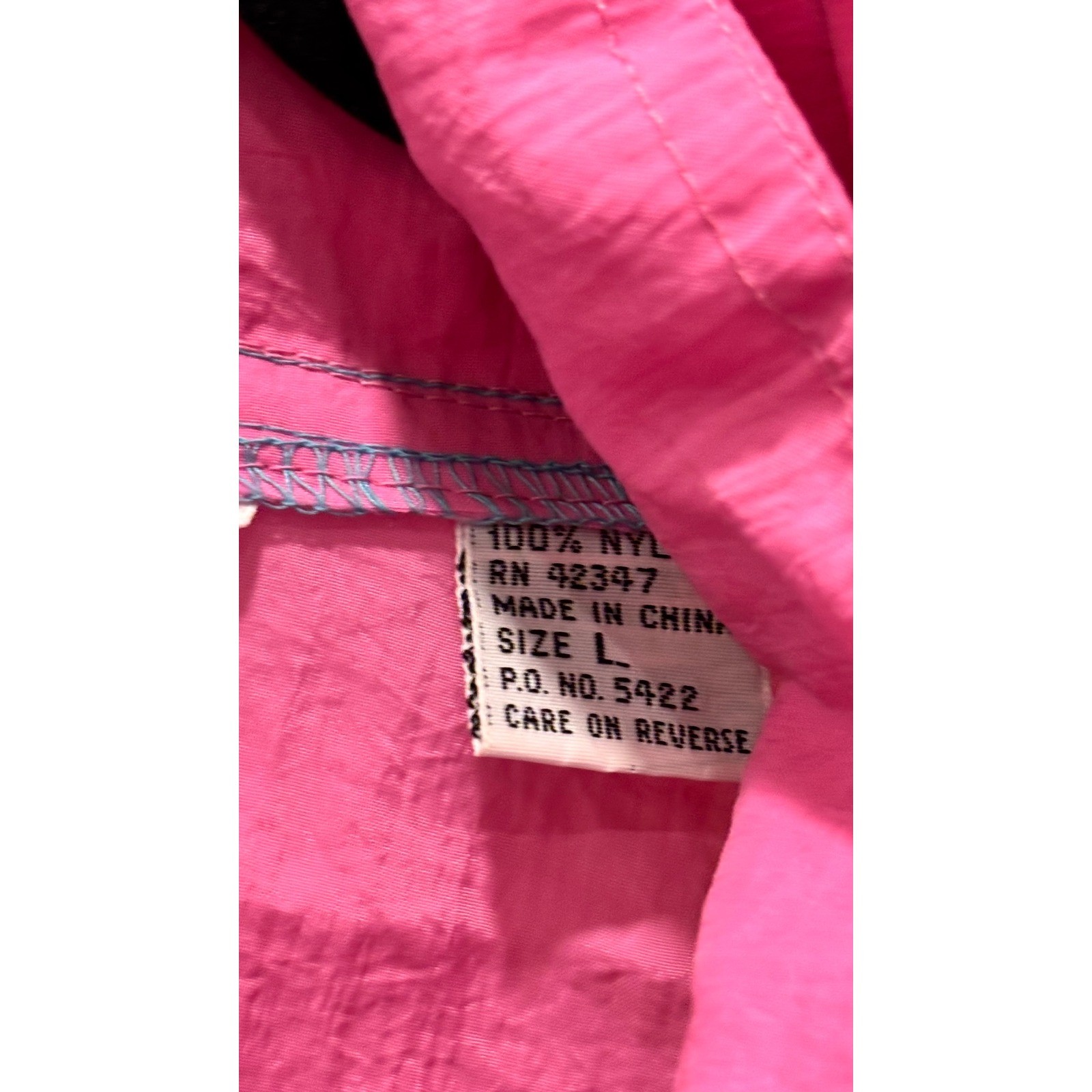 Vintage Pro Spirit Colorblock Windbreaker Jacket Pink Yellow Blue Large 80s 90s
