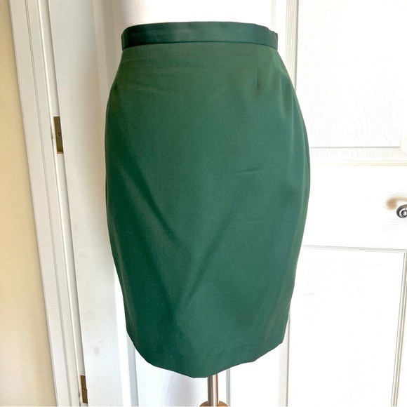 vintage BONPOINT green 100% wool suit black trim France whimsical luxury preppy