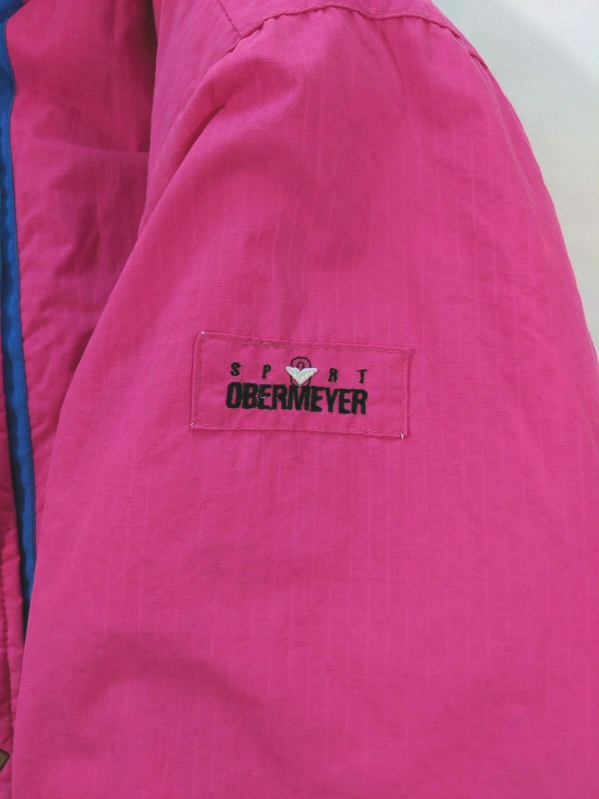 90s Womens Ski Jacket Snowboard Size 10 Pink Color Block Obermeyer