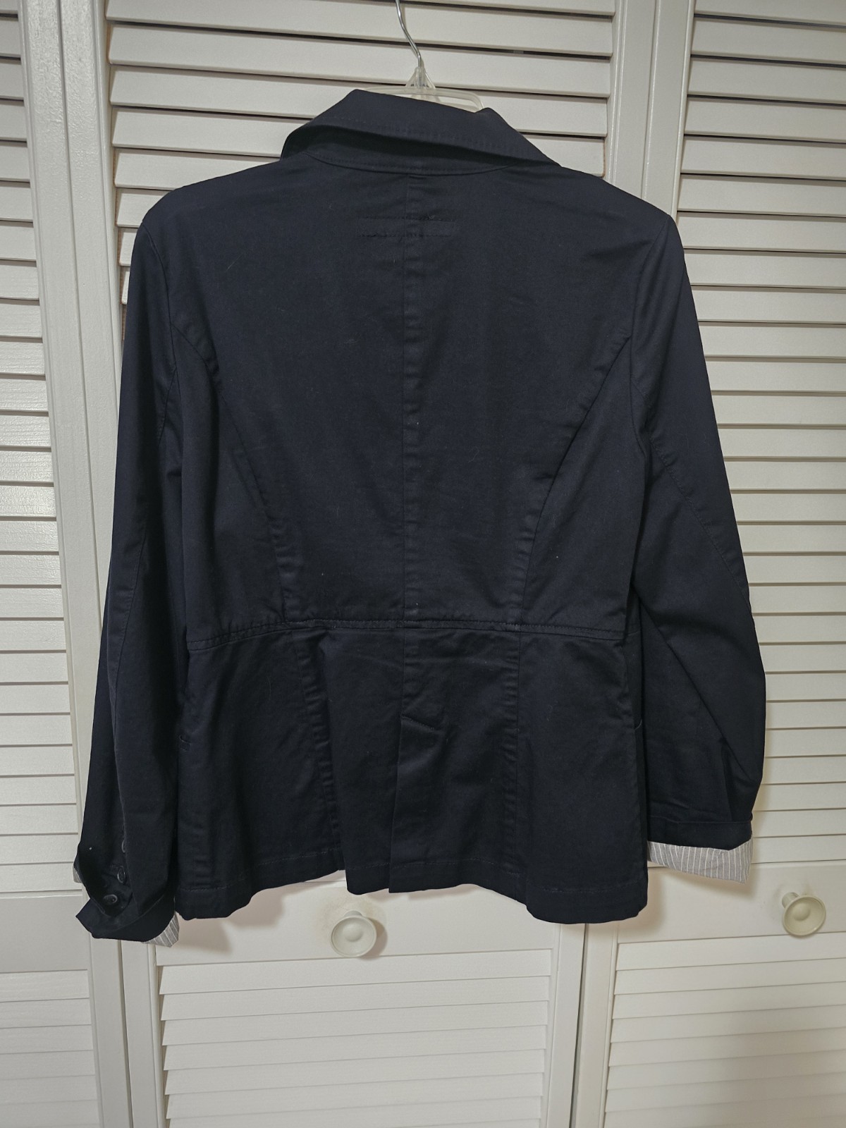 Calvin Klein Women’s Vintage Navy Cotton Blazer Size P/M