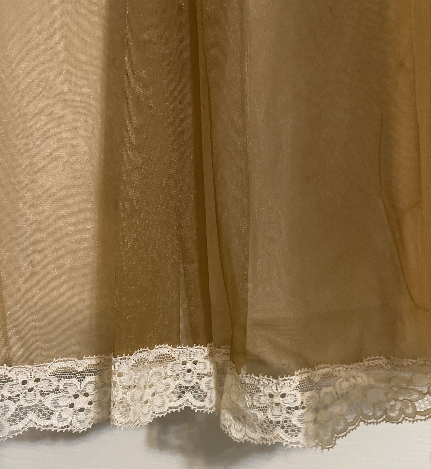 Vintage Vanity Fair Peignoir Set Robe Gown Women’s Sz S Mocha Brown Double Nylon