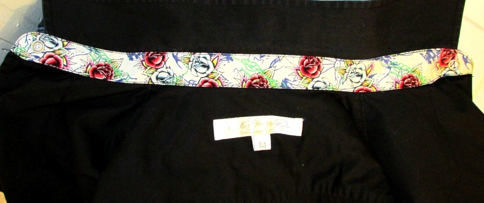 Ed Hardy Western Shirt Womens Medium Black