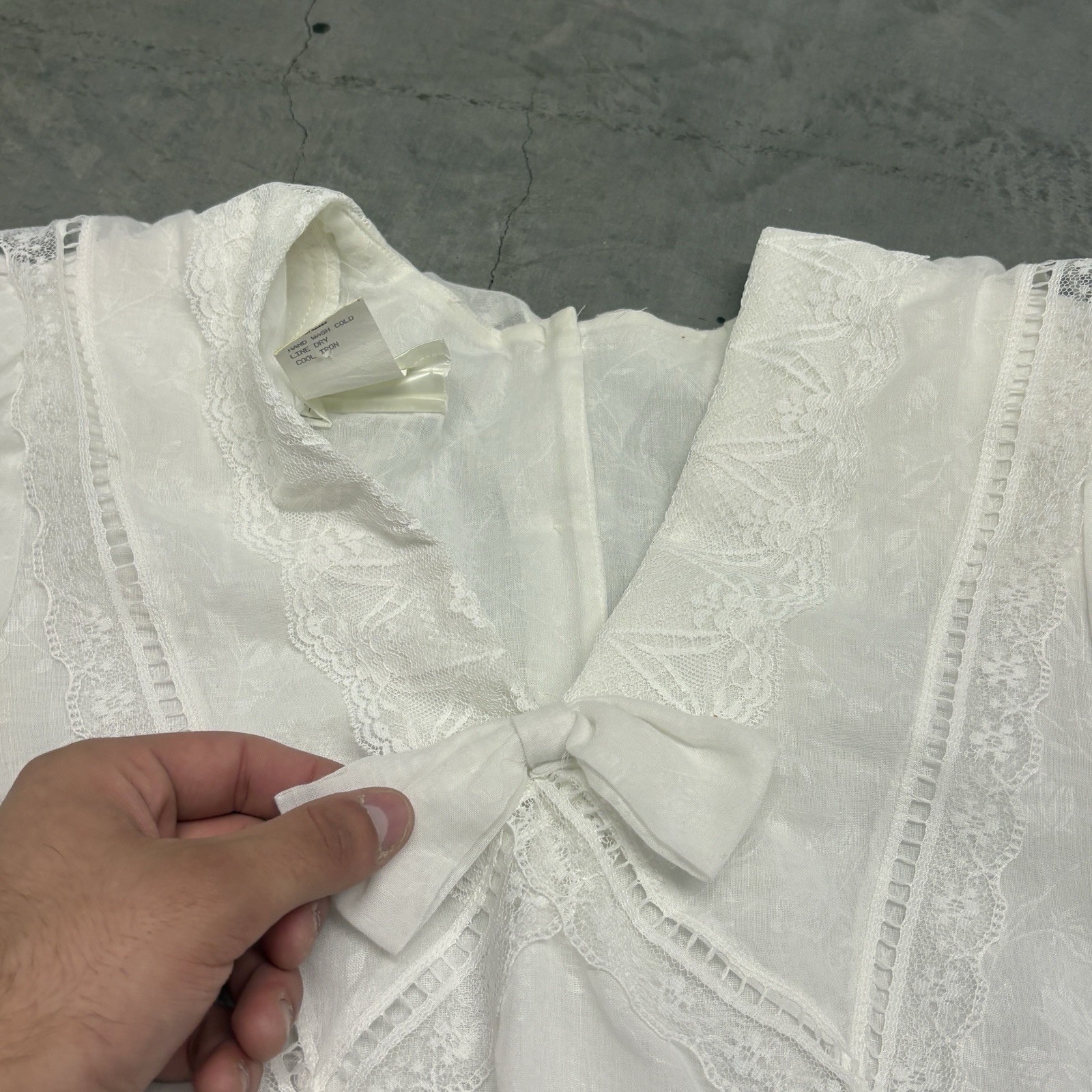 Vintage Gunne Sax Dress Gown Prairie Victorian Lace Boho Cottage Coquette Size 5