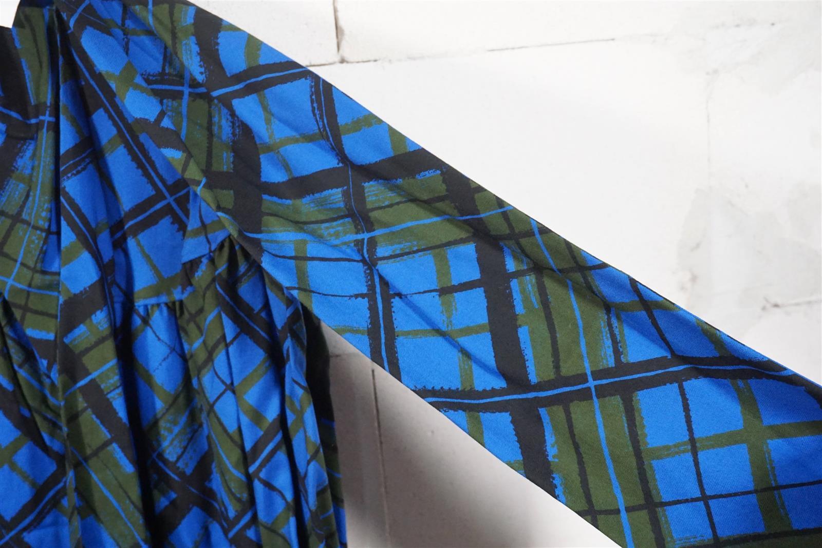 Excellent Rare Original Yves Saint Laurent Vintage Dress Cocktail Dress Blue Black