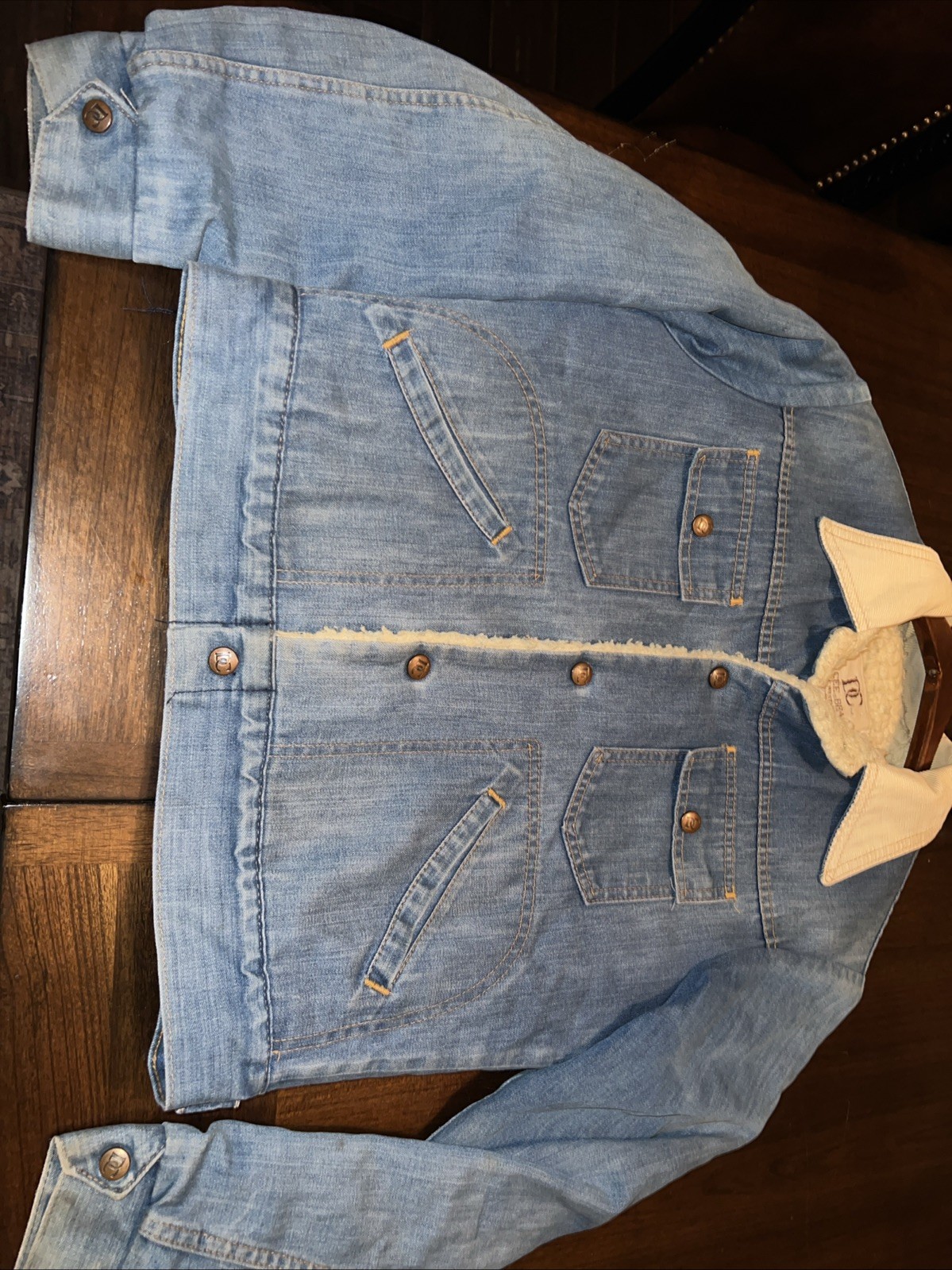 VTG DEE CEE Women ‘s 70’s Authentic Denim Sherpa Lined Trucker Jacket Size 36