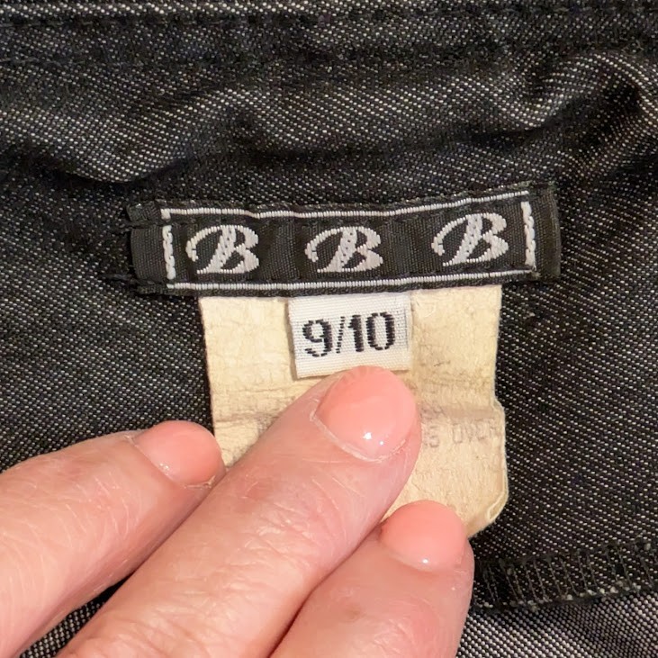 Vintage 70s Low Rise Bell Bottom Jeans Dark Denim USA 9/10 Contour Waist
