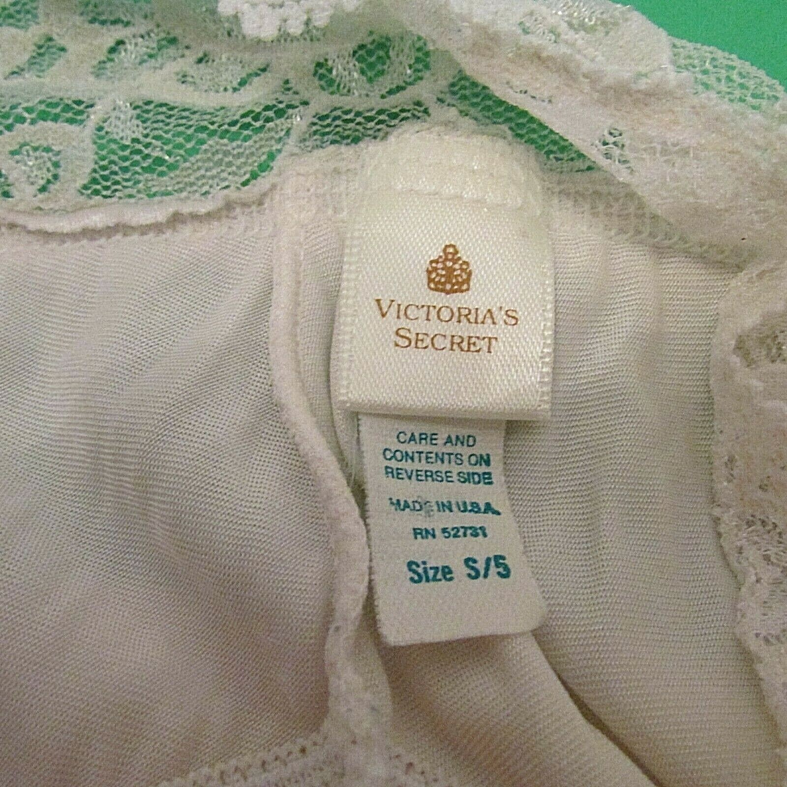 Victoria’s Secret Gold Crown Label Second Skin Lace Waistband Hi-Leg Panties S/5