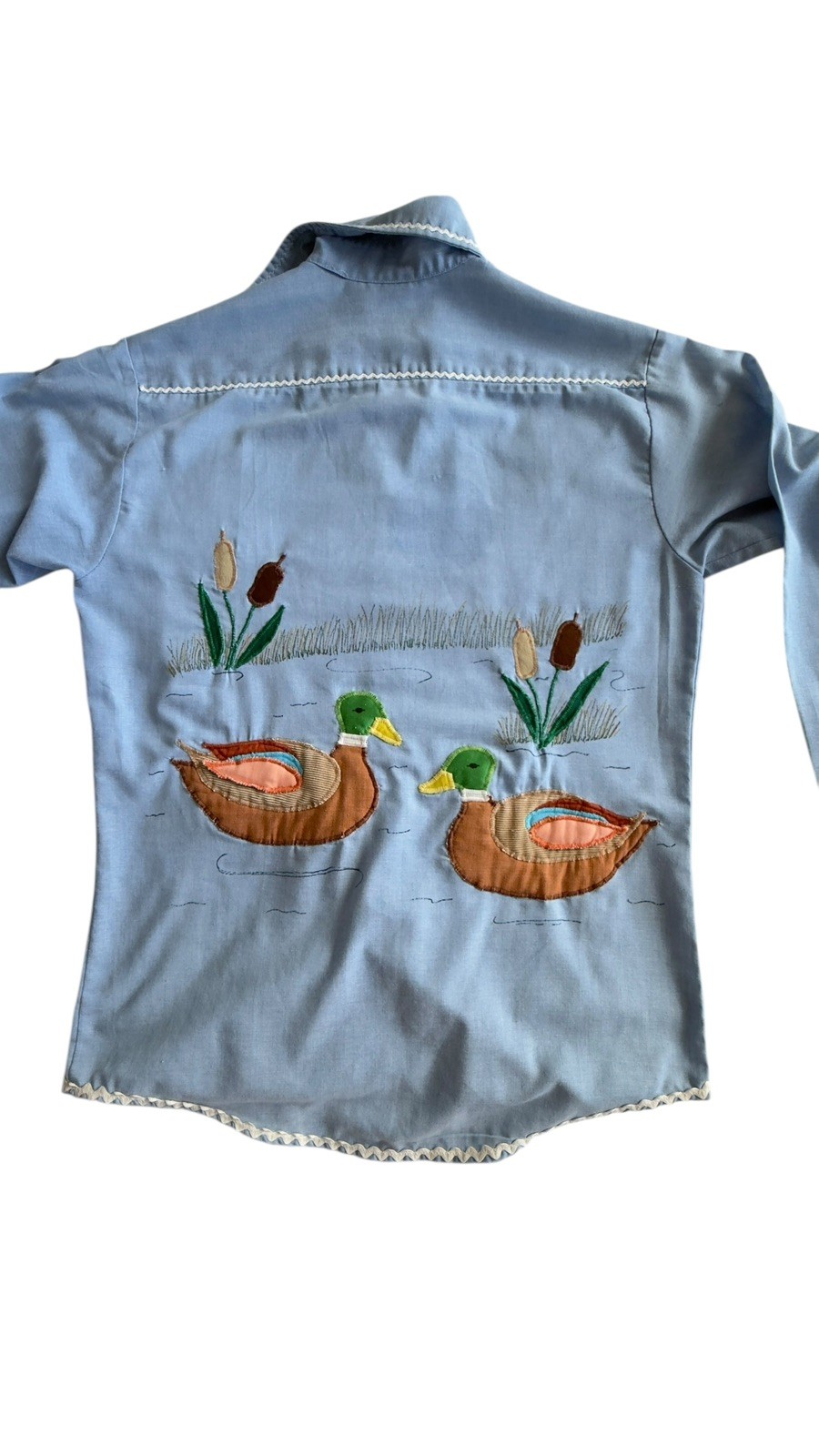 Vintage Cottage Krafts Applique Sucks Button Up Shirt Embroidery Patches
