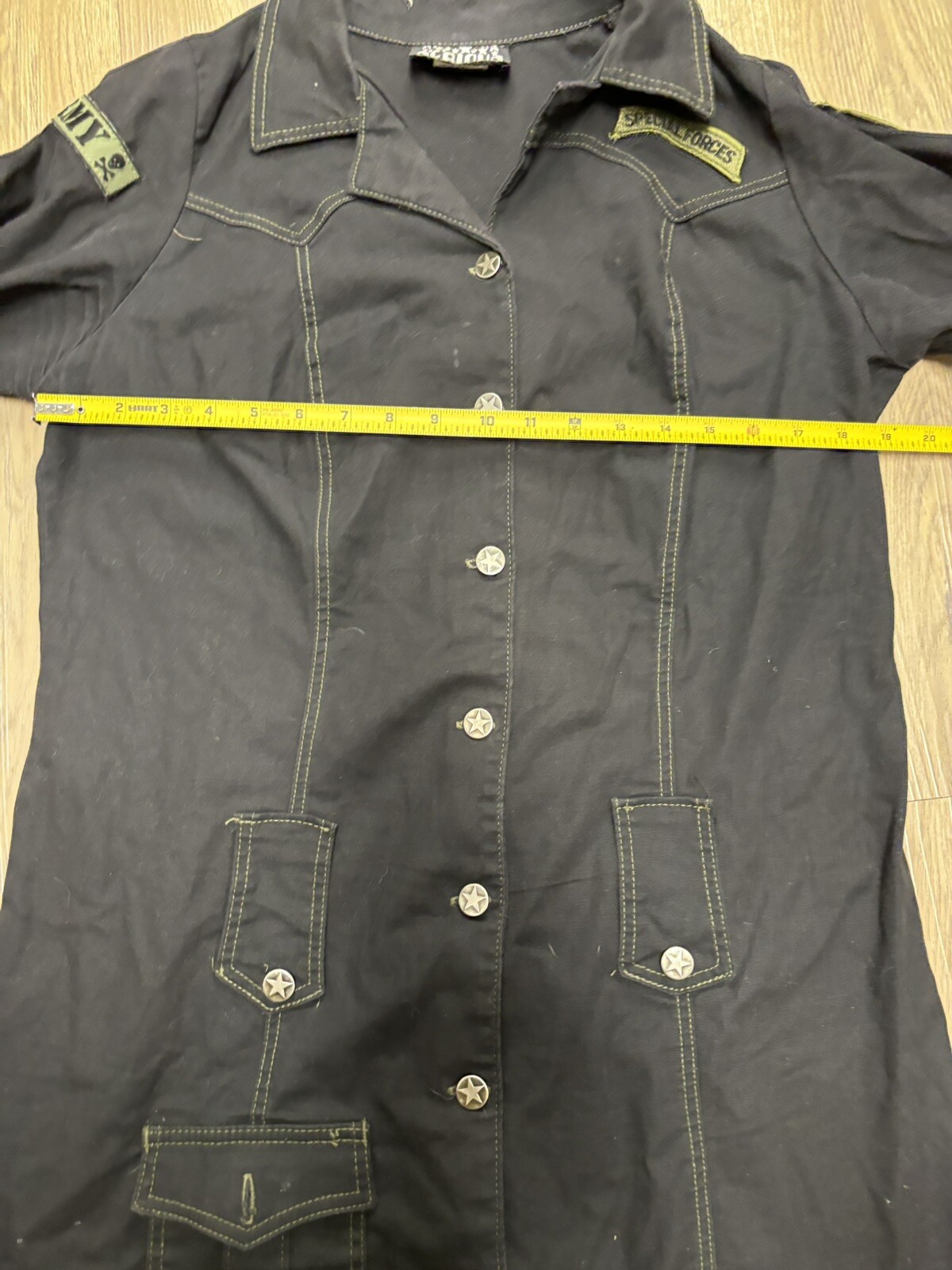 Serious Clothing Los Angeles goth Y2K dress Shirt Size Large