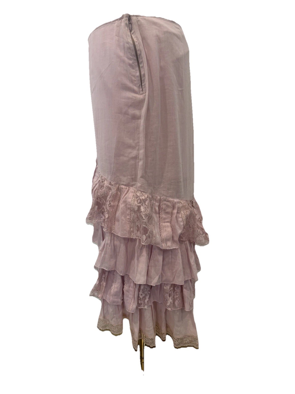 Vintage Y2K Windsor Pink lLace Ruffle Whimsical Fairy Skirt Cotton Size Small
