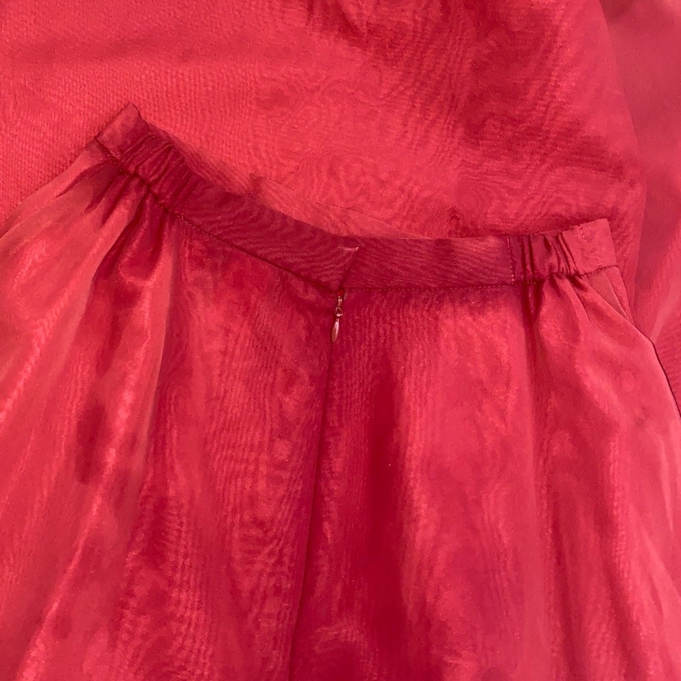 Michaelangelo Vintage Skirt Size 2 Red Flowy Sheer 90s Y2K Gothic Maxi Fairy