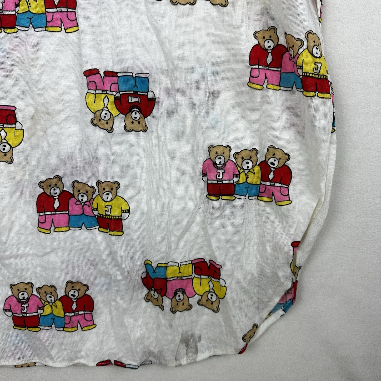 Vintage Women’s Large Nightgown Jennifer Dale Teddy Bear Short Sleeve Union Made