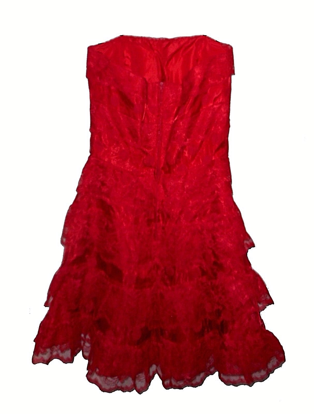 Dress Steppin Out, Evening Corset Lace Boning Crisp-Mesh-lining Scarlet Mint 7/8