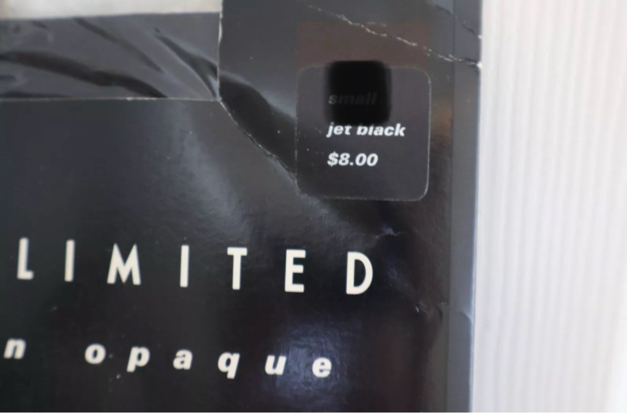 x4 VTG The Limited 90s Satin Opaque Jet Black Sz Large Style 3000-Irregular NIP