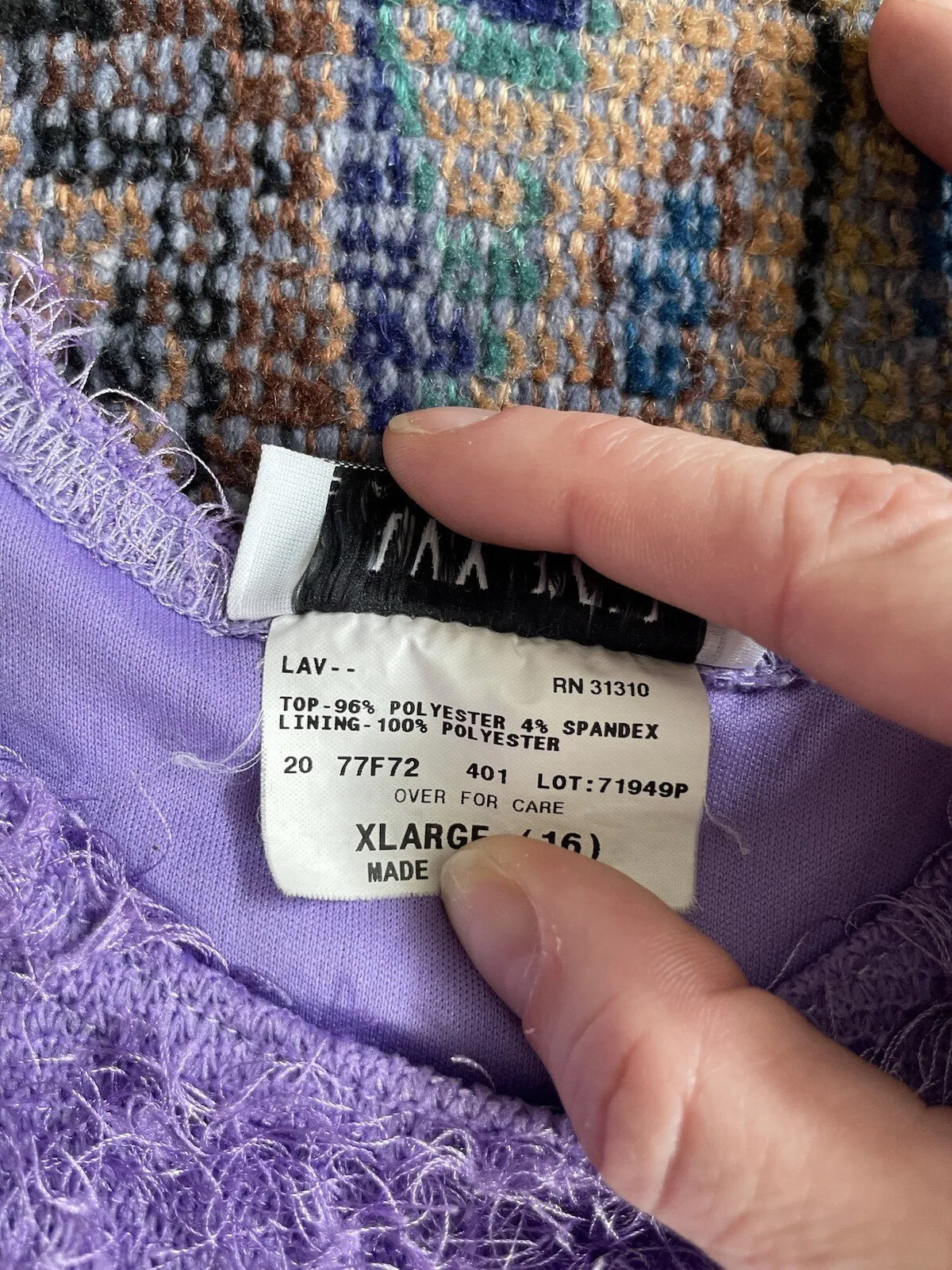 Vintage S Purple Top Amy Byer Rave Club Y2K 90s Fuzzy Lavender EUC