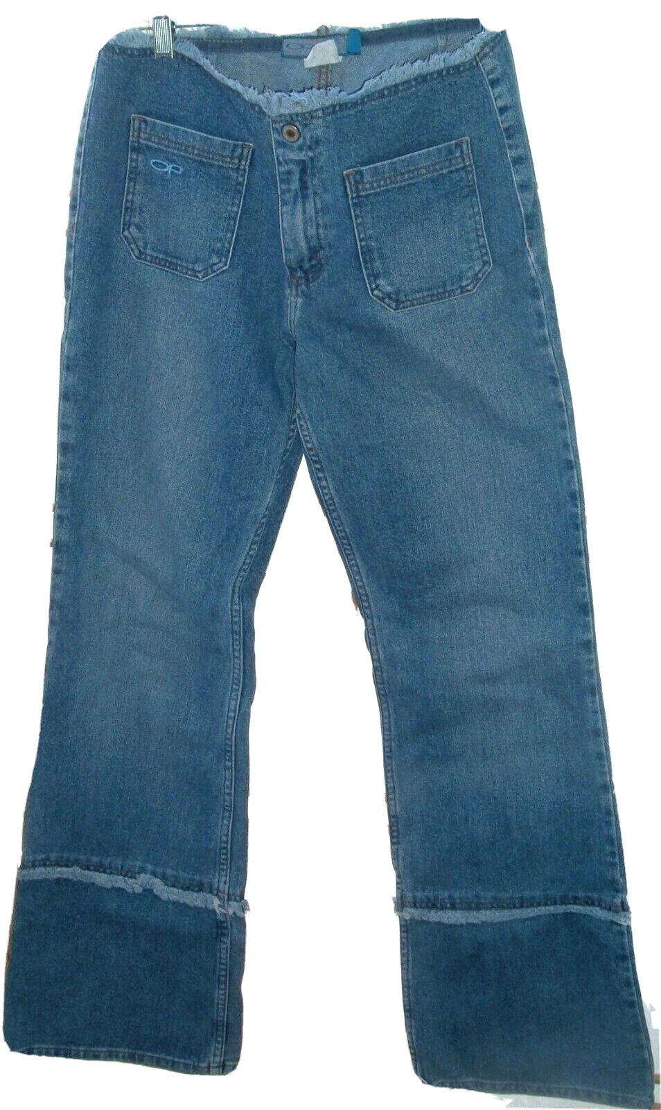 Vintage Jeans OP Ocean Pacific Hippy Boho Fringe Festival pants Denim Size 11