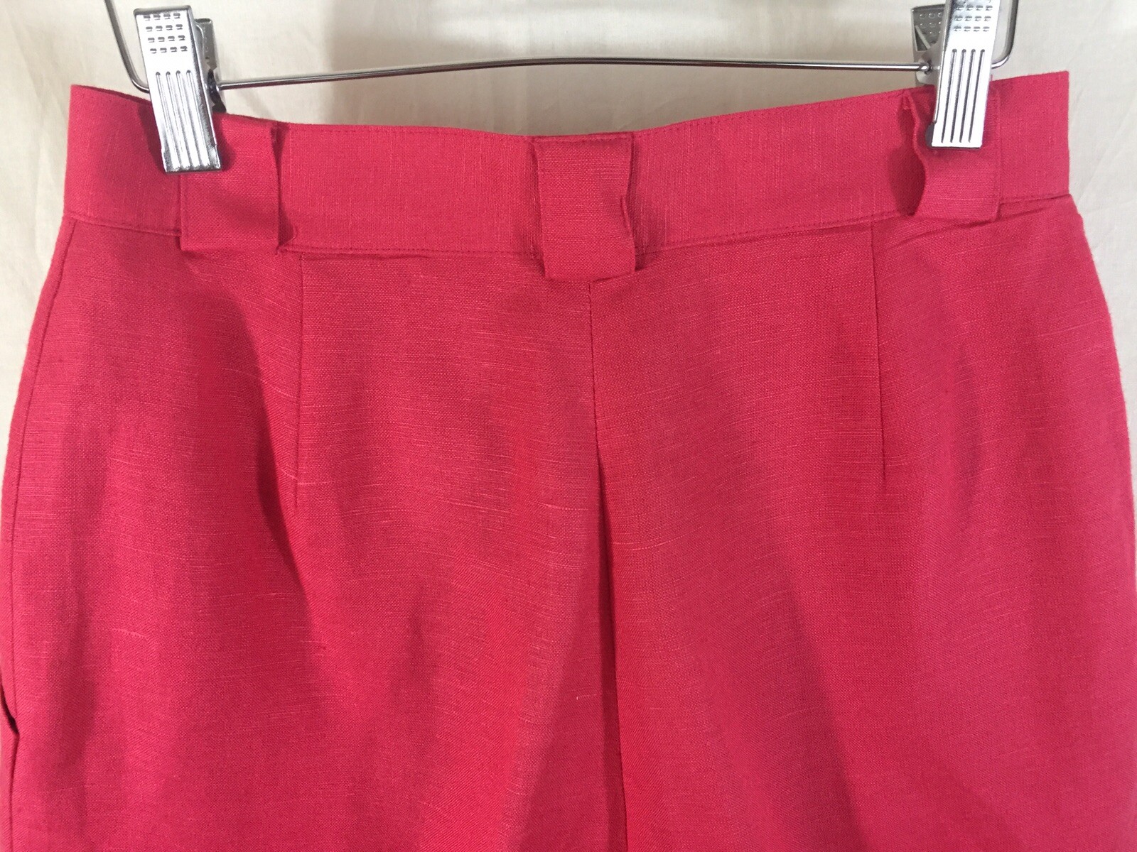 VTG Birch Hill Size 4 High Waist Pleat Front Wide Leg Bermuda Shorts Culottes