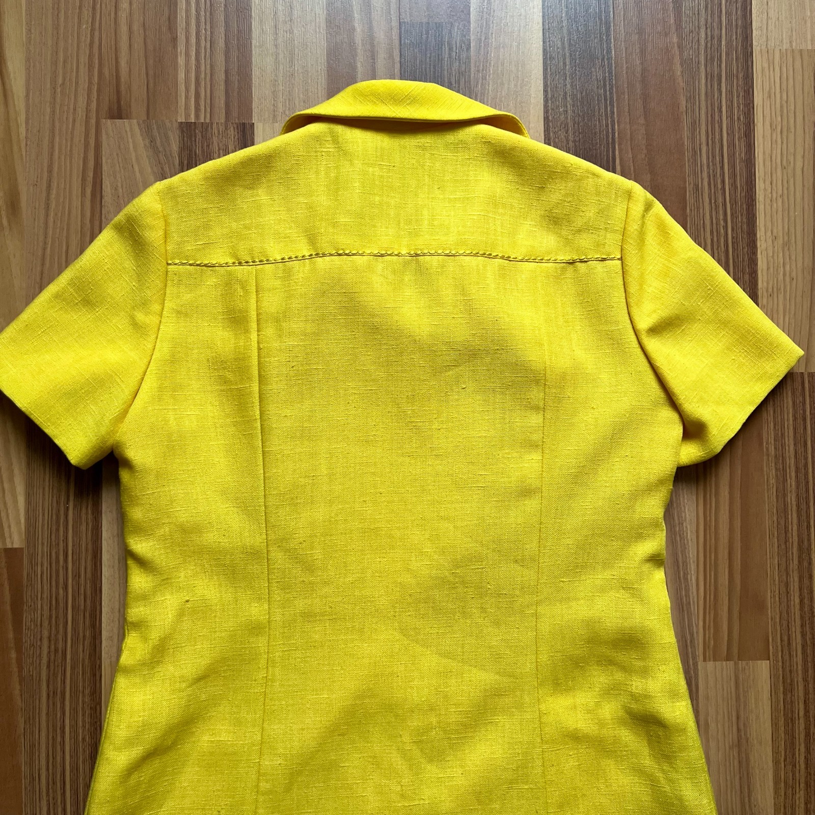 1970s Plus Size Mod Shirt Dress Button Front Aline Retro Midi Short Sleeves 46