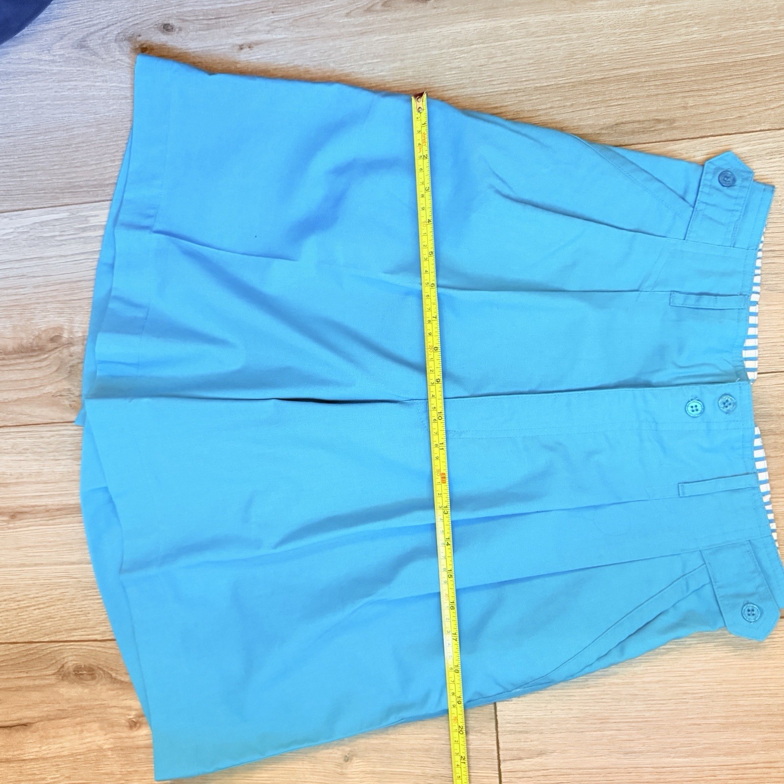 Vintage 90s High Waist Pleated Mom Shorts Blue 26″ Waist American Weekend