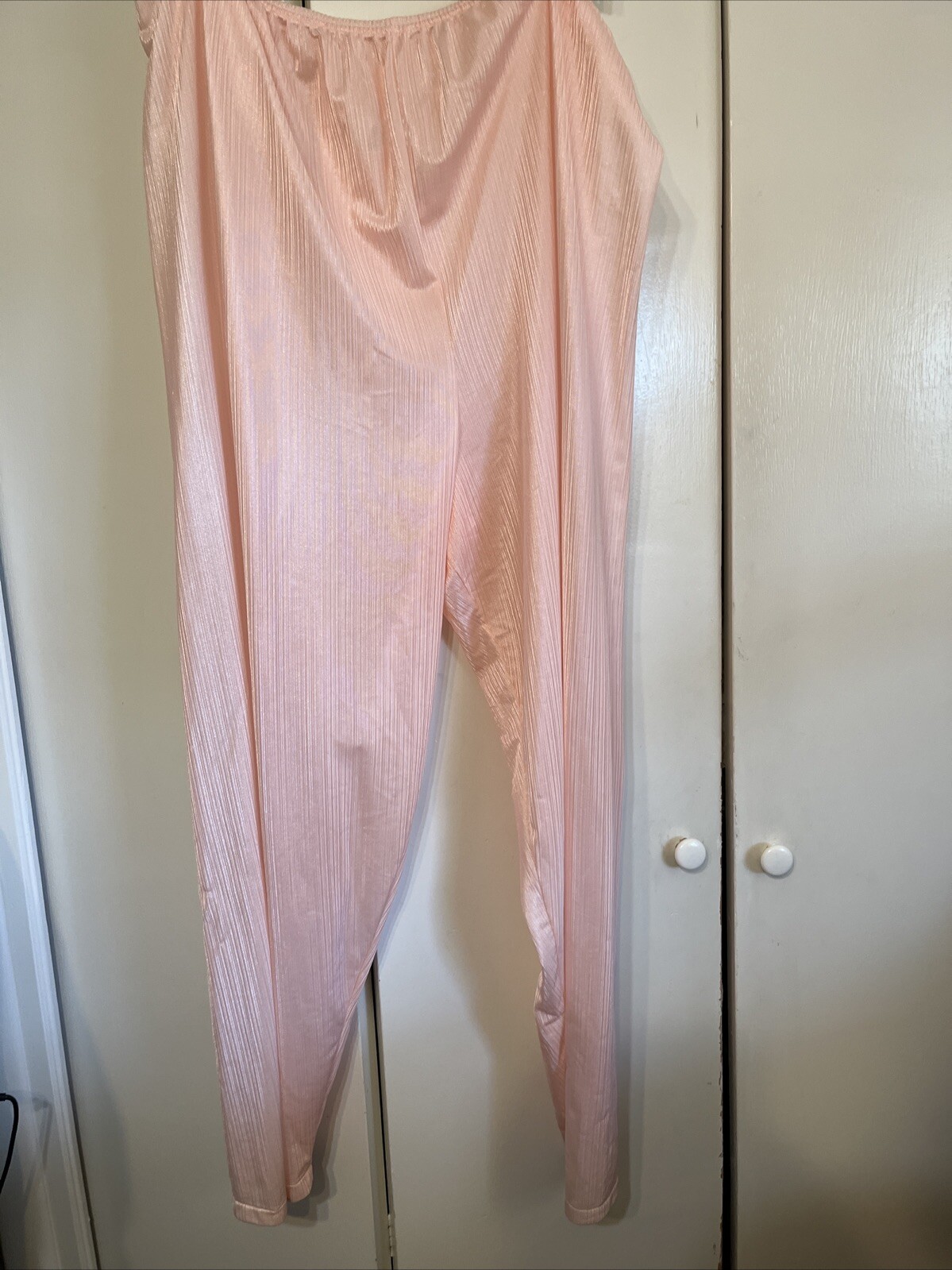 Vintage Sears Light Pink Peachy Elastic Waist Pajama Pants Plus Sz 2X Pants Line
