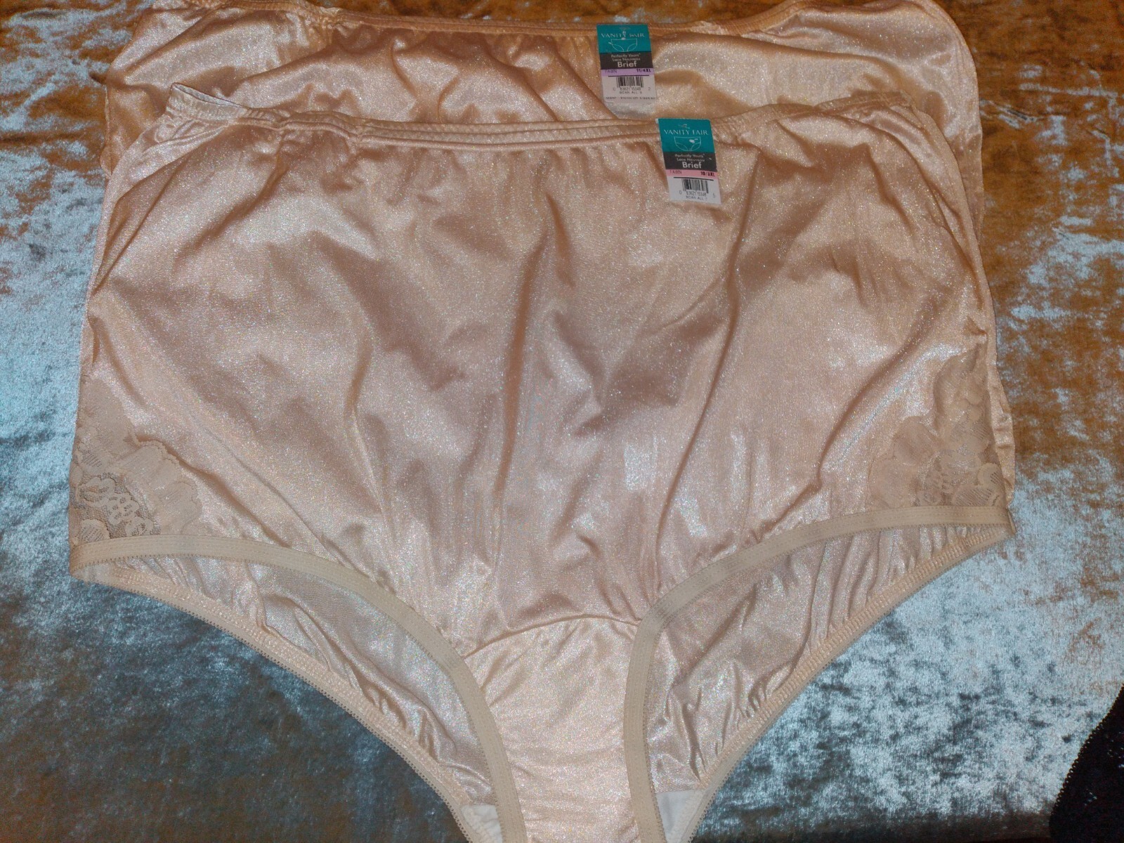 VANITY FAIR 100% NYLON VINTAGE NWT SISSY GRANNY NWT 3X/10 OR 4X/11 LACE SIDE