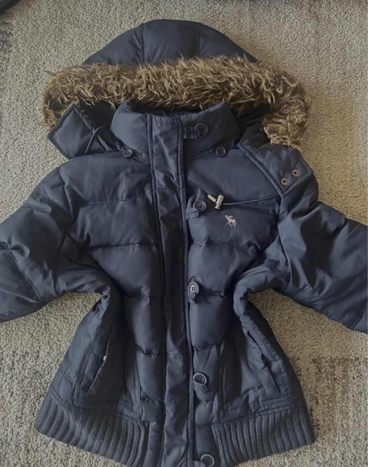 abercrombie and fitch vintage fur jacket size s