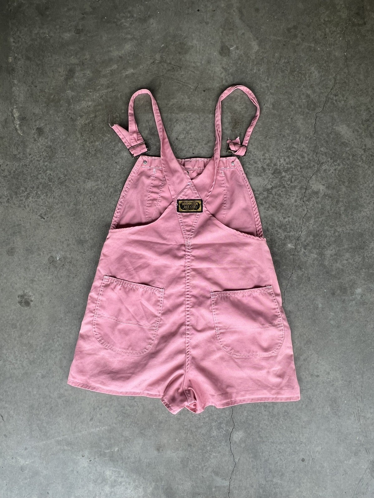 Vintage Washington Dee Cee Overalls Shorts Pink Women’s 11/12 Made In USA