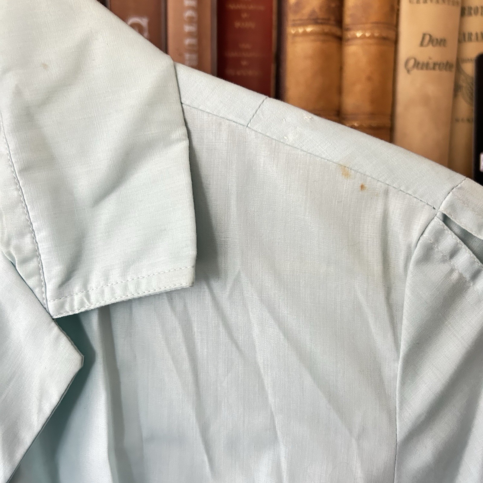 Vintage Light Blue Pleated Belted Dress by Westbury Fashions