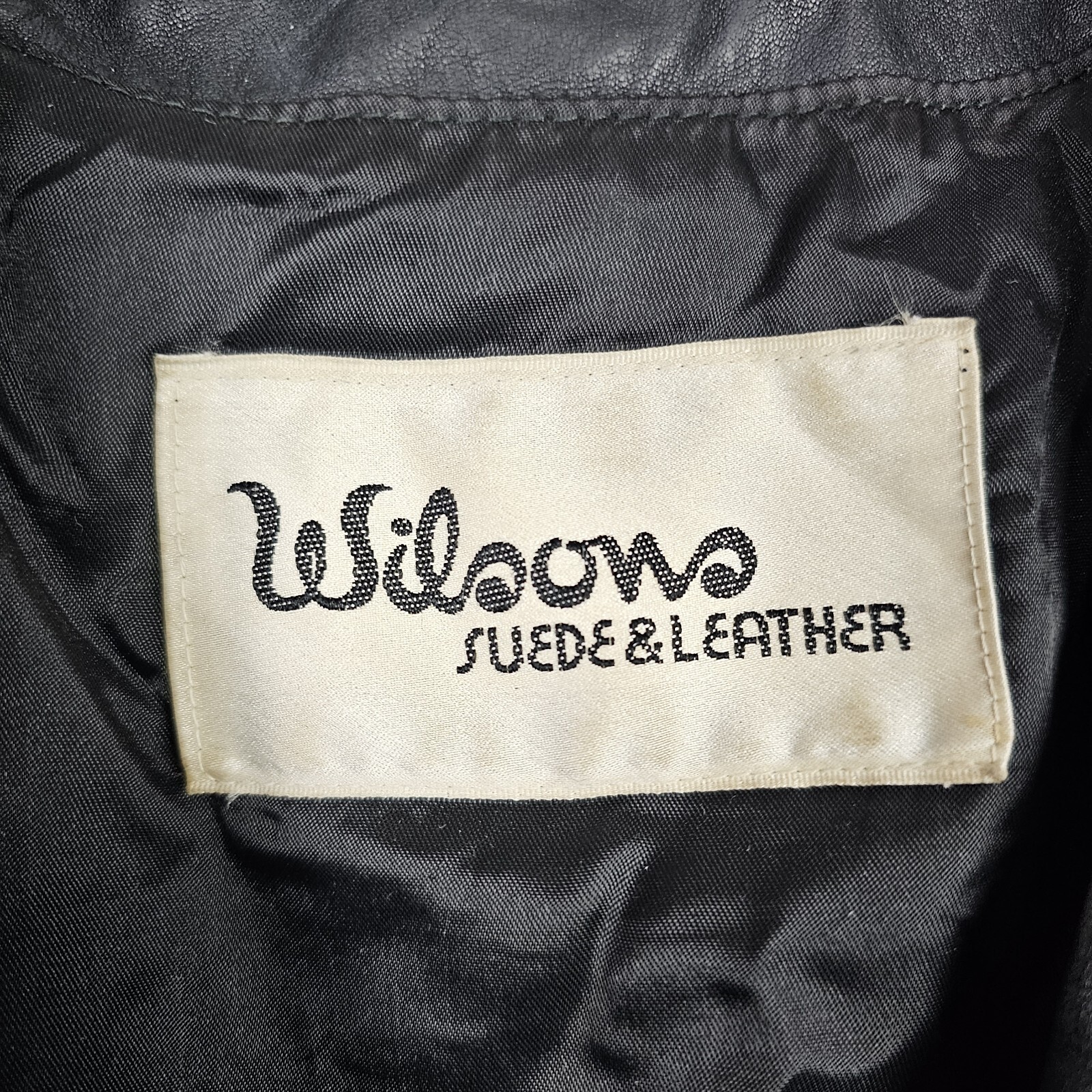 Vtg Wilsons Womens Leather Crop Jacket L Black Moto Biker Gothic Punk